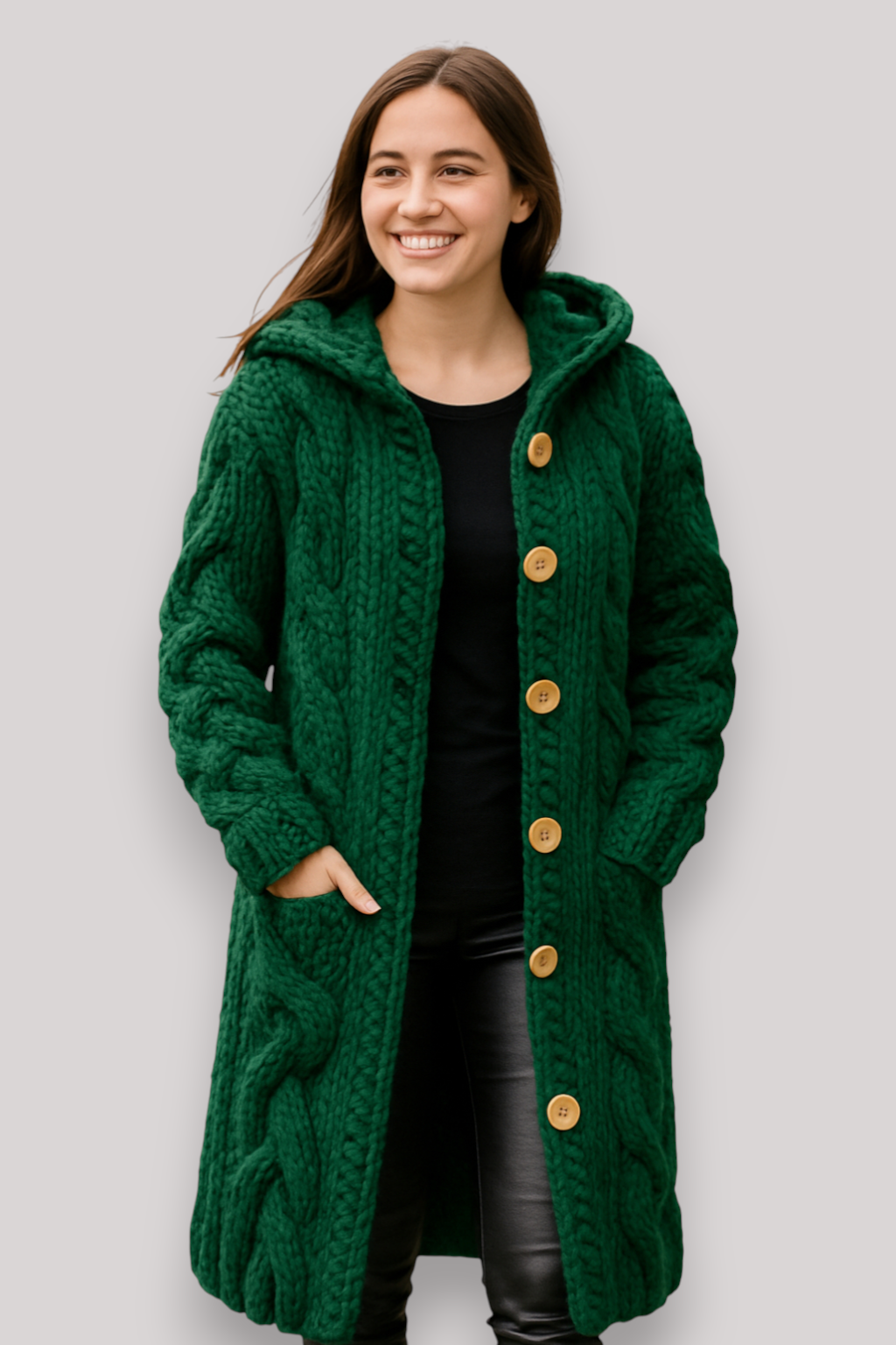 The Norbury Long Knit Cardigan Thick Winter Oversized Sweater