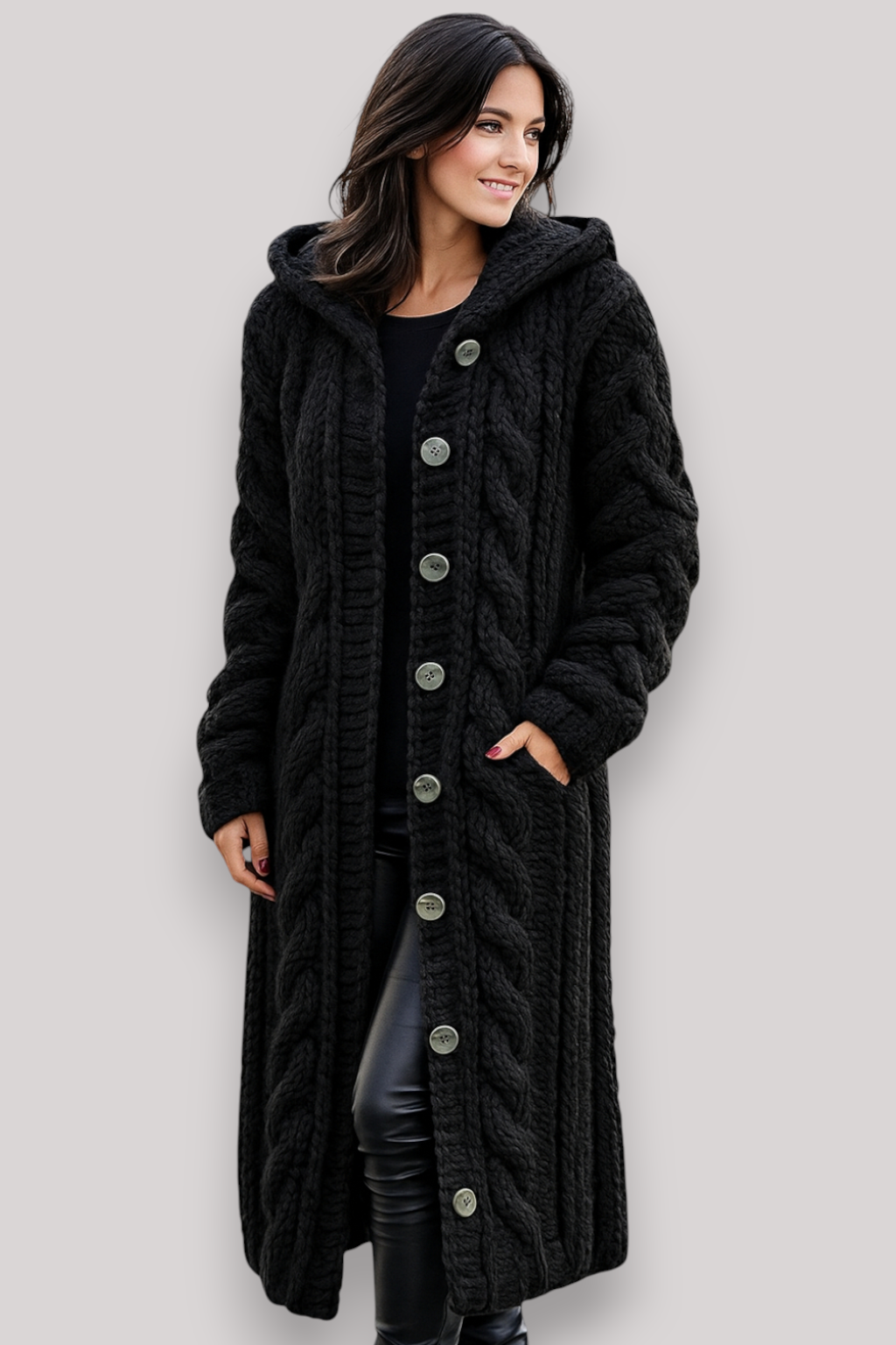 The Norbury Long Knit Cardigan Thick Winter Oversized Sweater