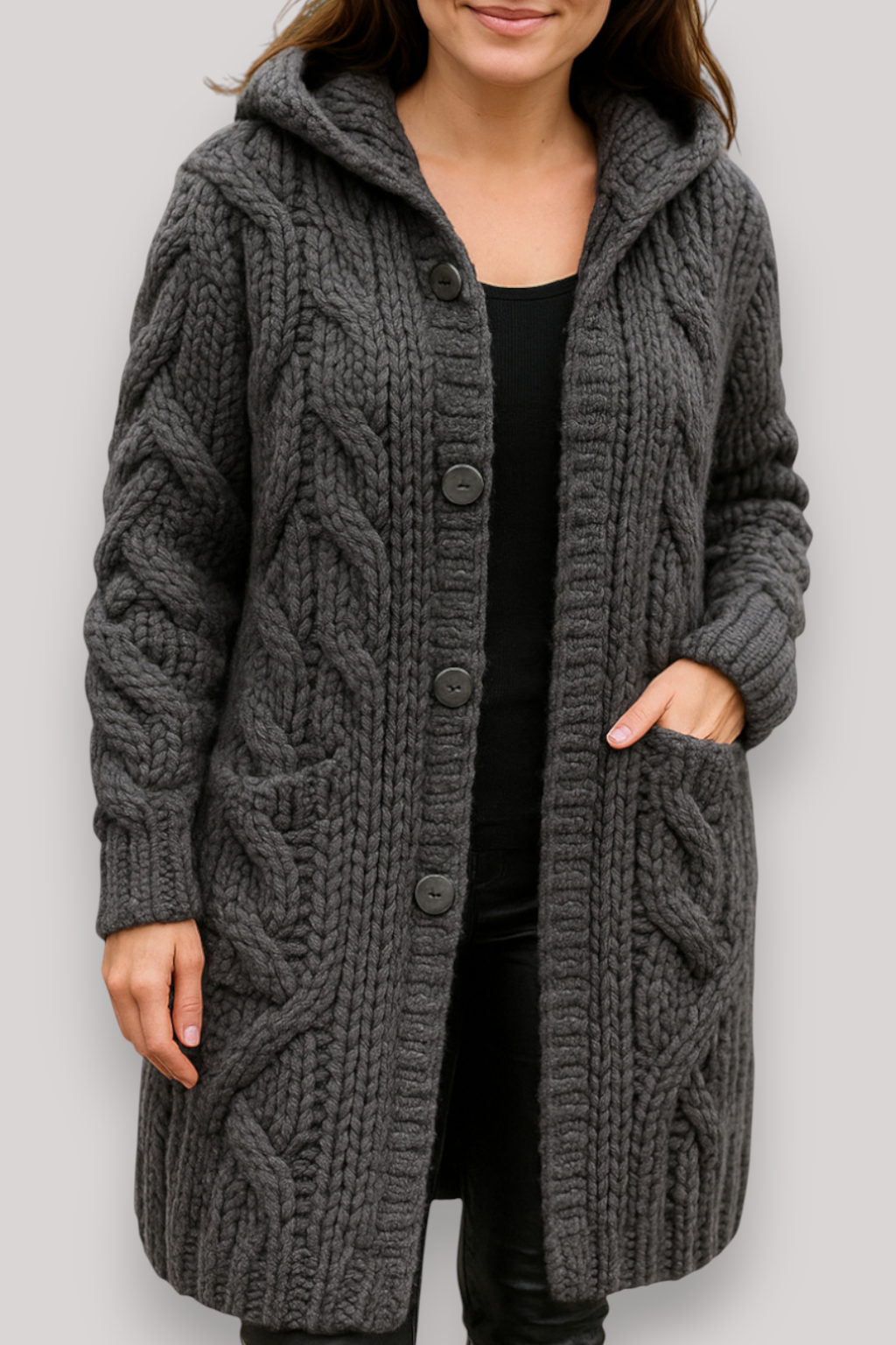 The Norbury Long Knit Cardigan Thick Winter Oversized Sweater