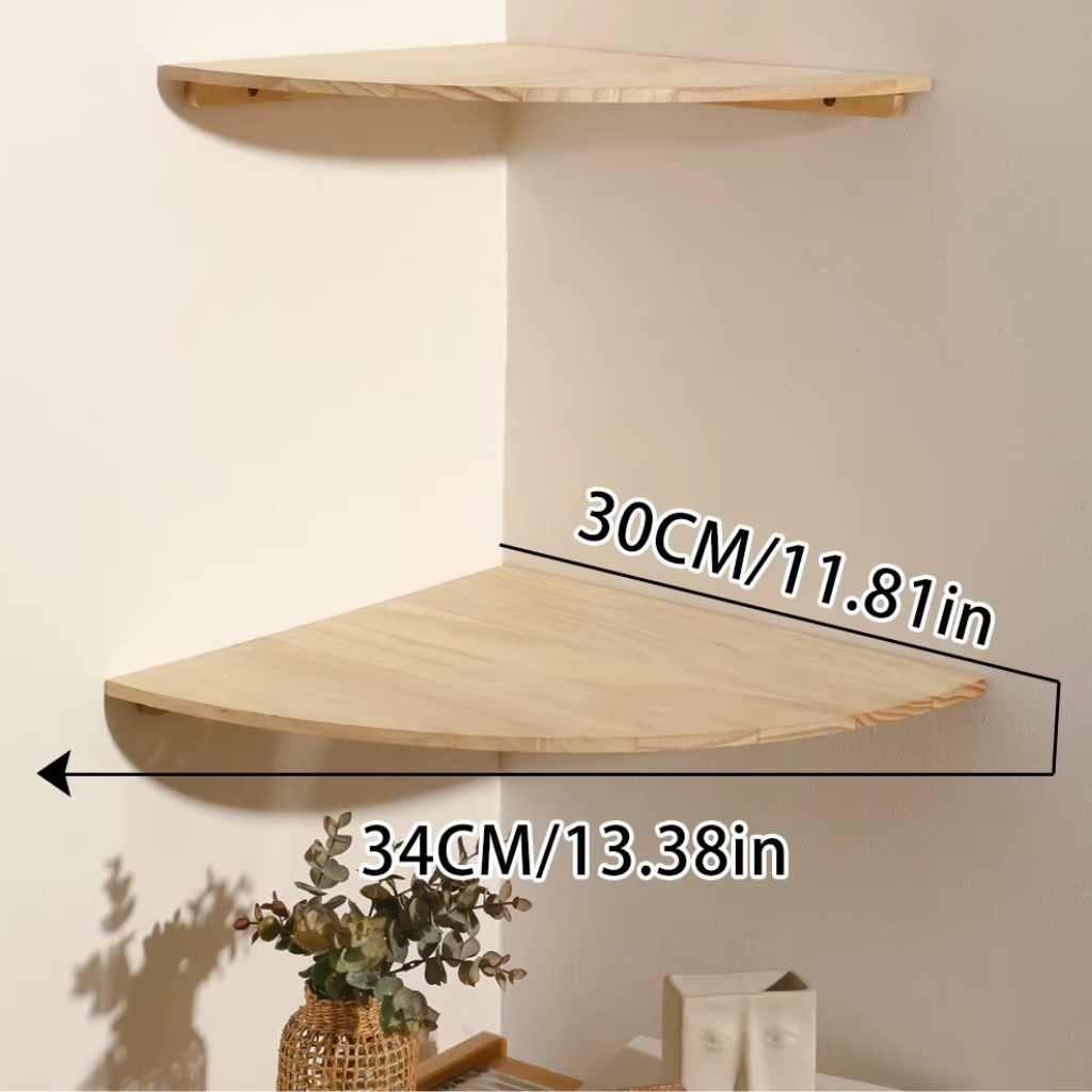 The Nordora Wooden Wall Rack Shelf