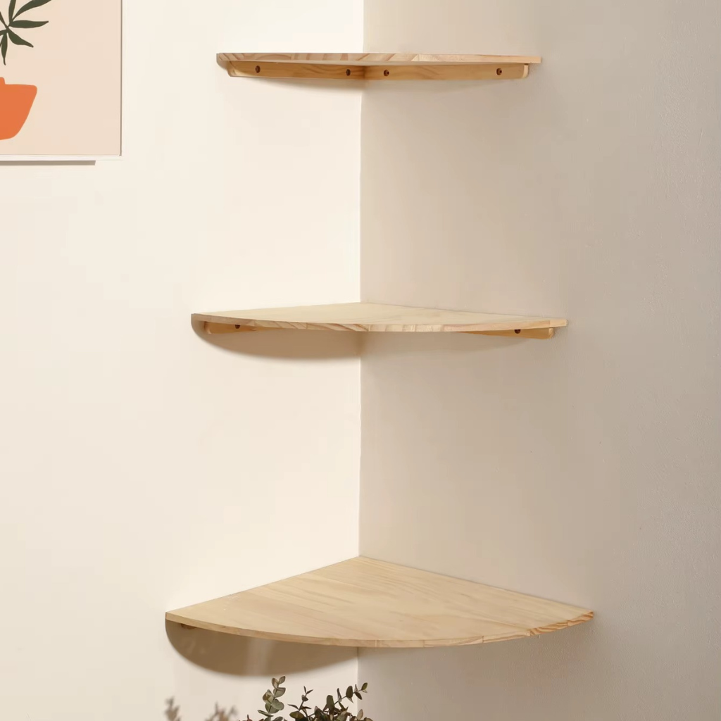 The Nordora Wooden Wall Rack Shelf