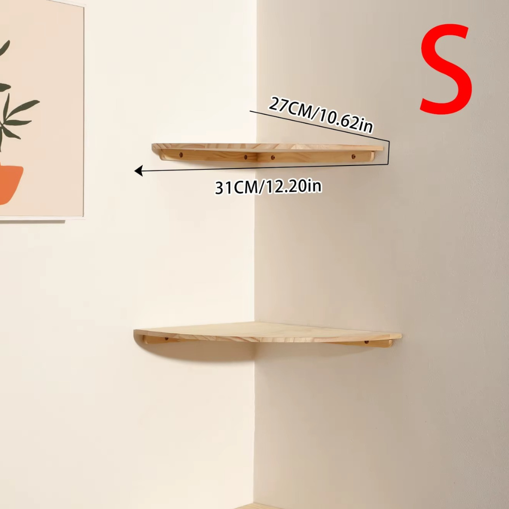 The Nordora Wooden Wall Rack Shelf