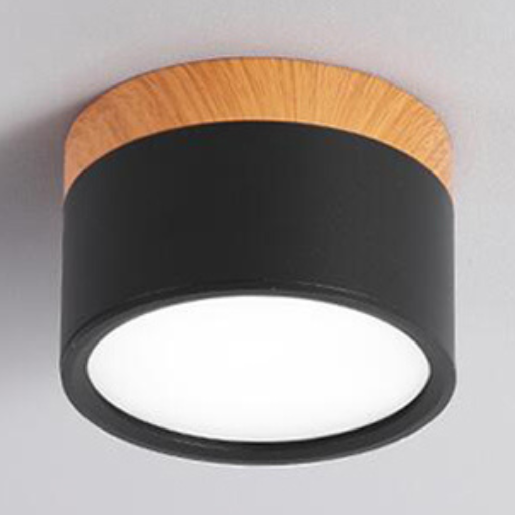 The Oakara LED Wood Grain Ceiling Light