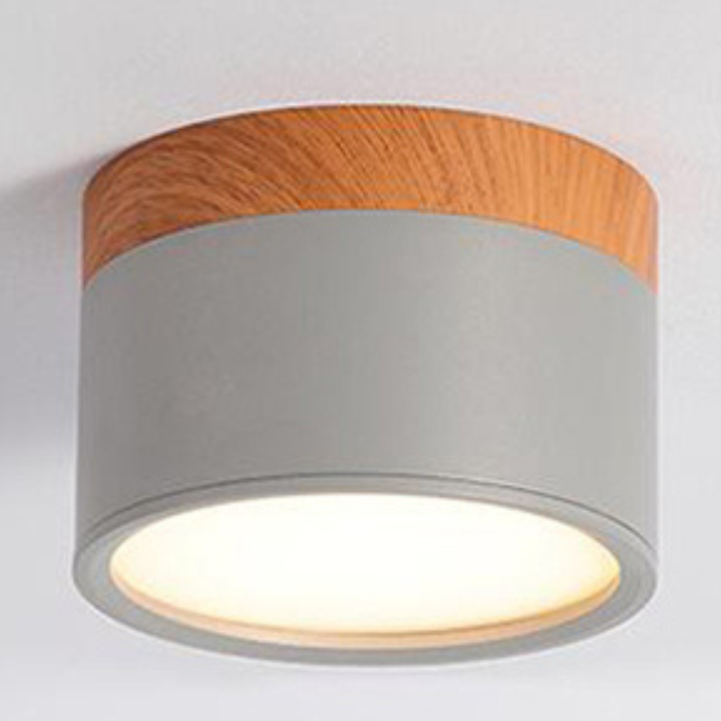 The Oakara LED Wood Grain Ceiling Light