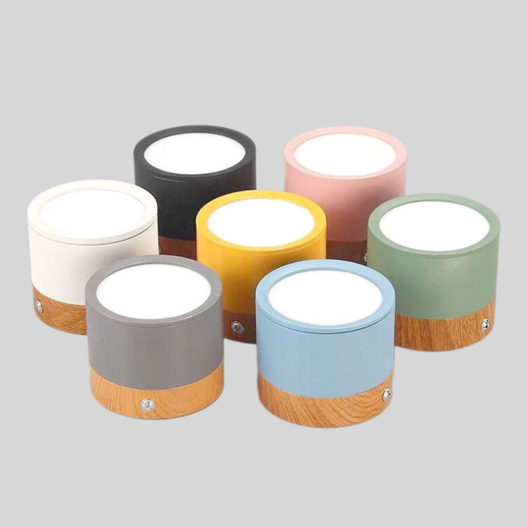 The Oakara LED Wood Grain Ceiling Light