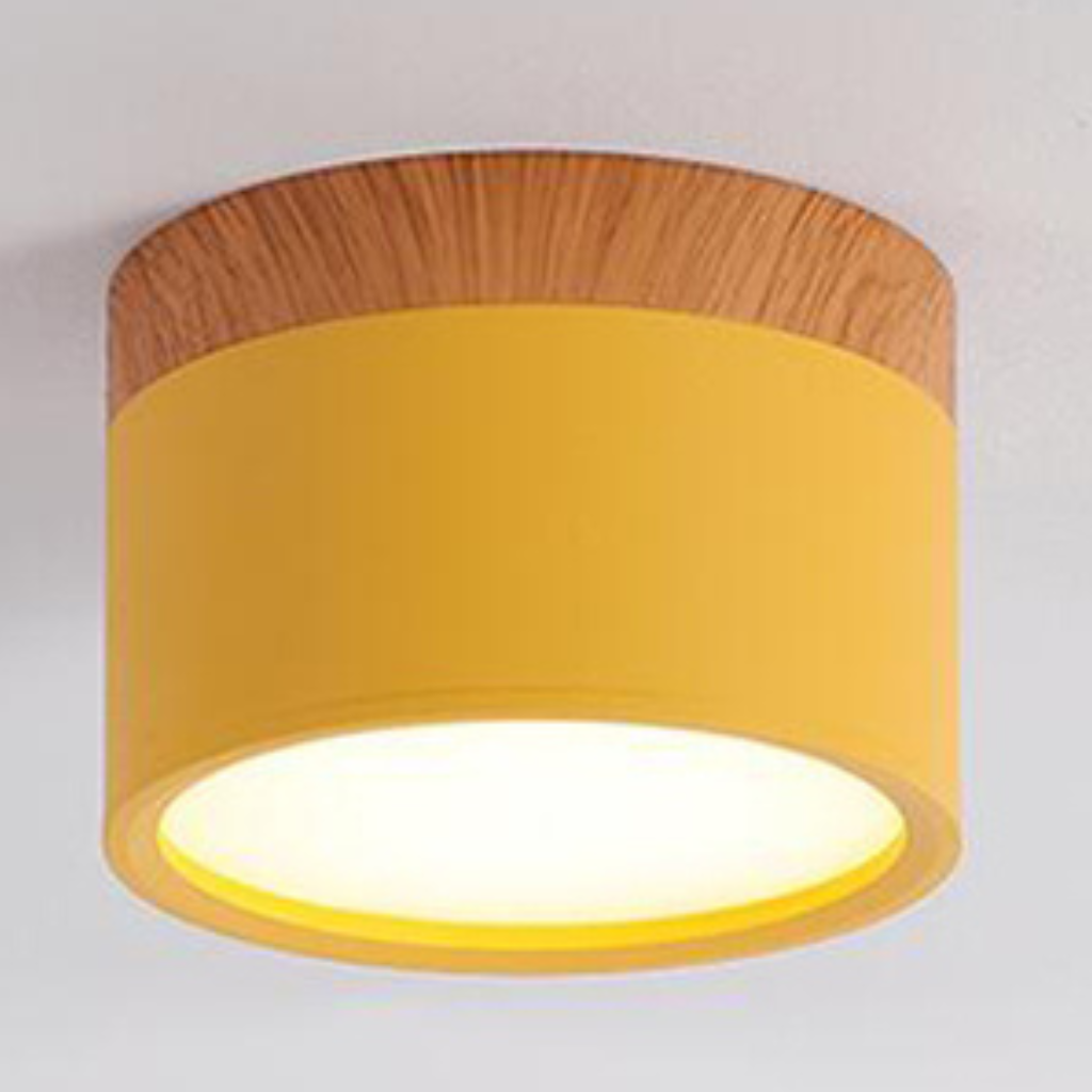 The Oakara LED Wood Grain Ceiling Light