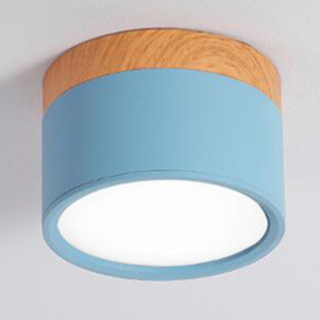 The Oakara LED Wood Grain Ceiling Light