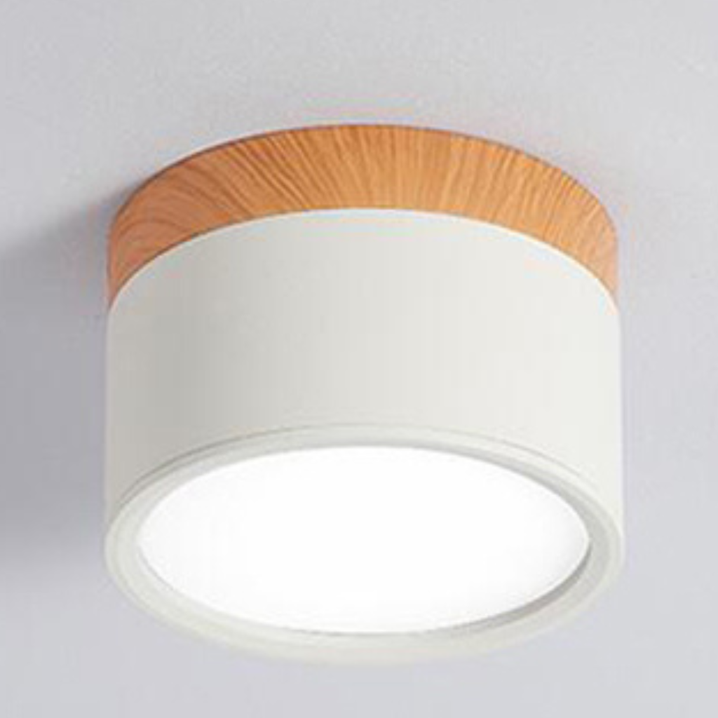 The Oakara LED Wood Grain Ceiling Light