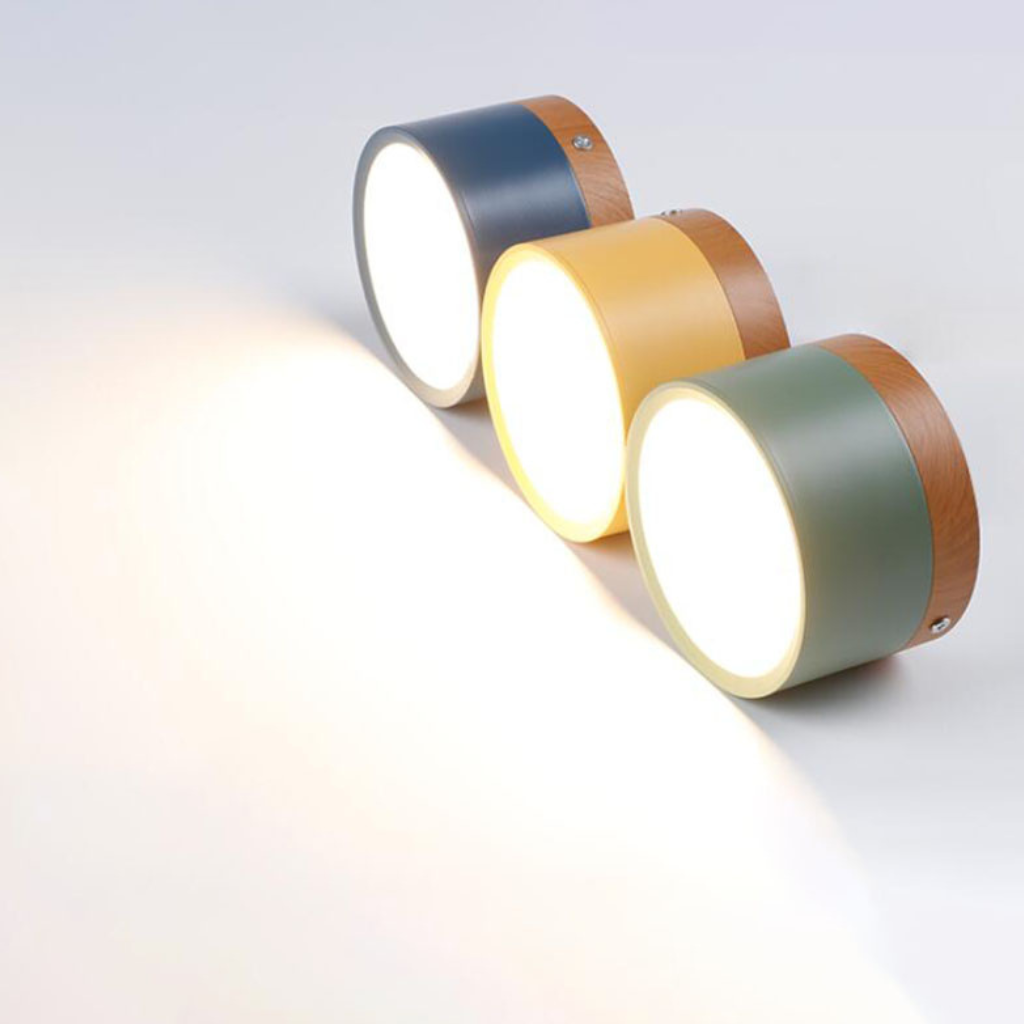 The Oakara LED Wood Grain Ceiling Light