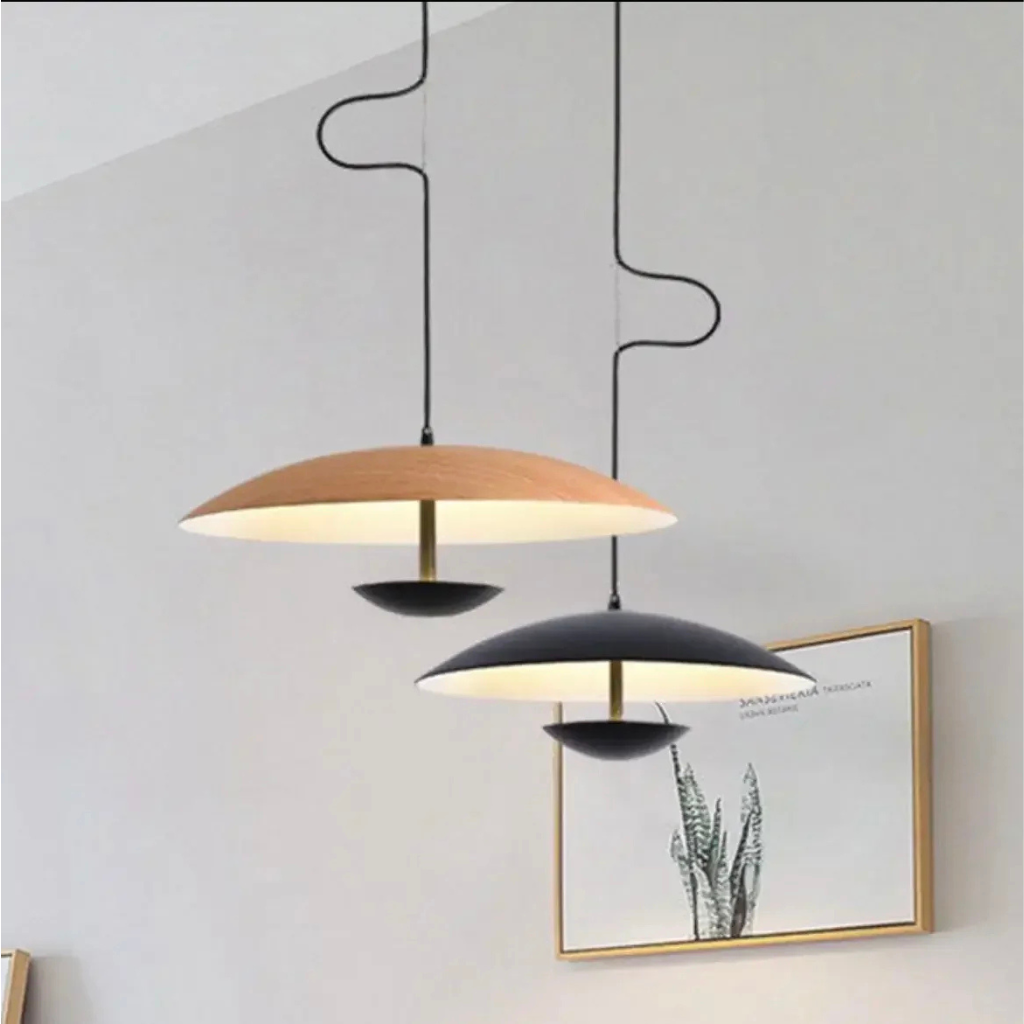 The Oakmere Nordic Wood Grain LED Pendant Light