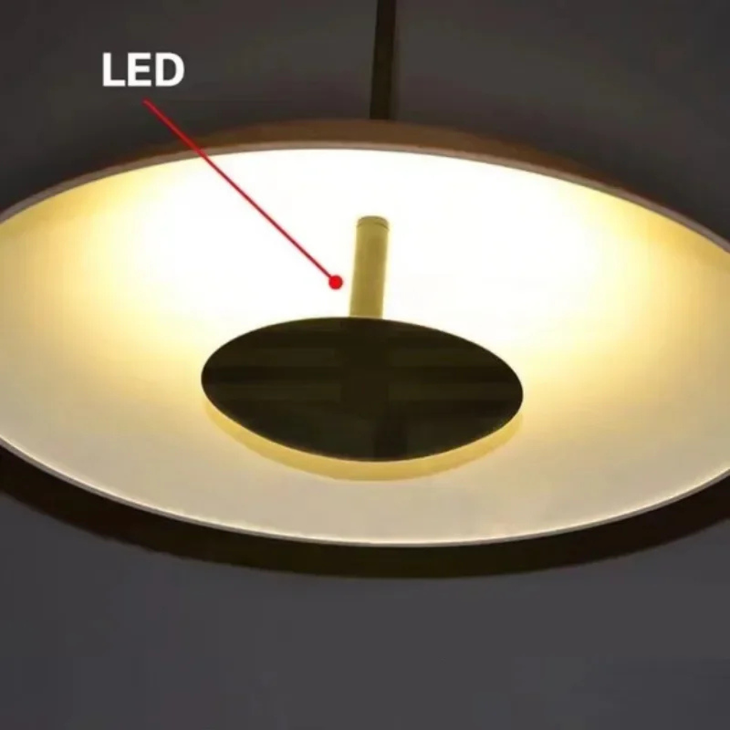 The Oakmere Nordic Wood Grain LED Pendant Light