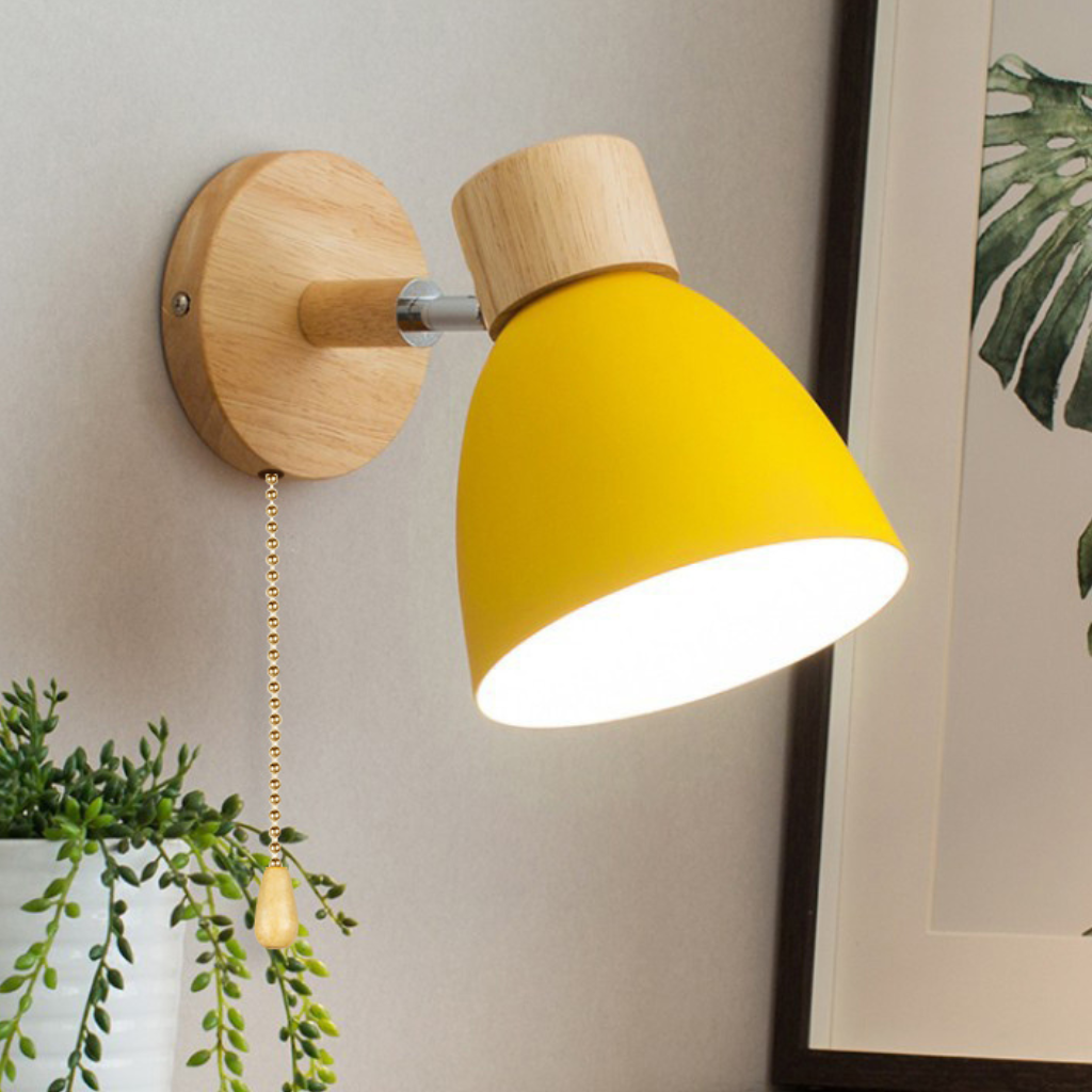 The Oakwyn Wooden Nordic Wall Light