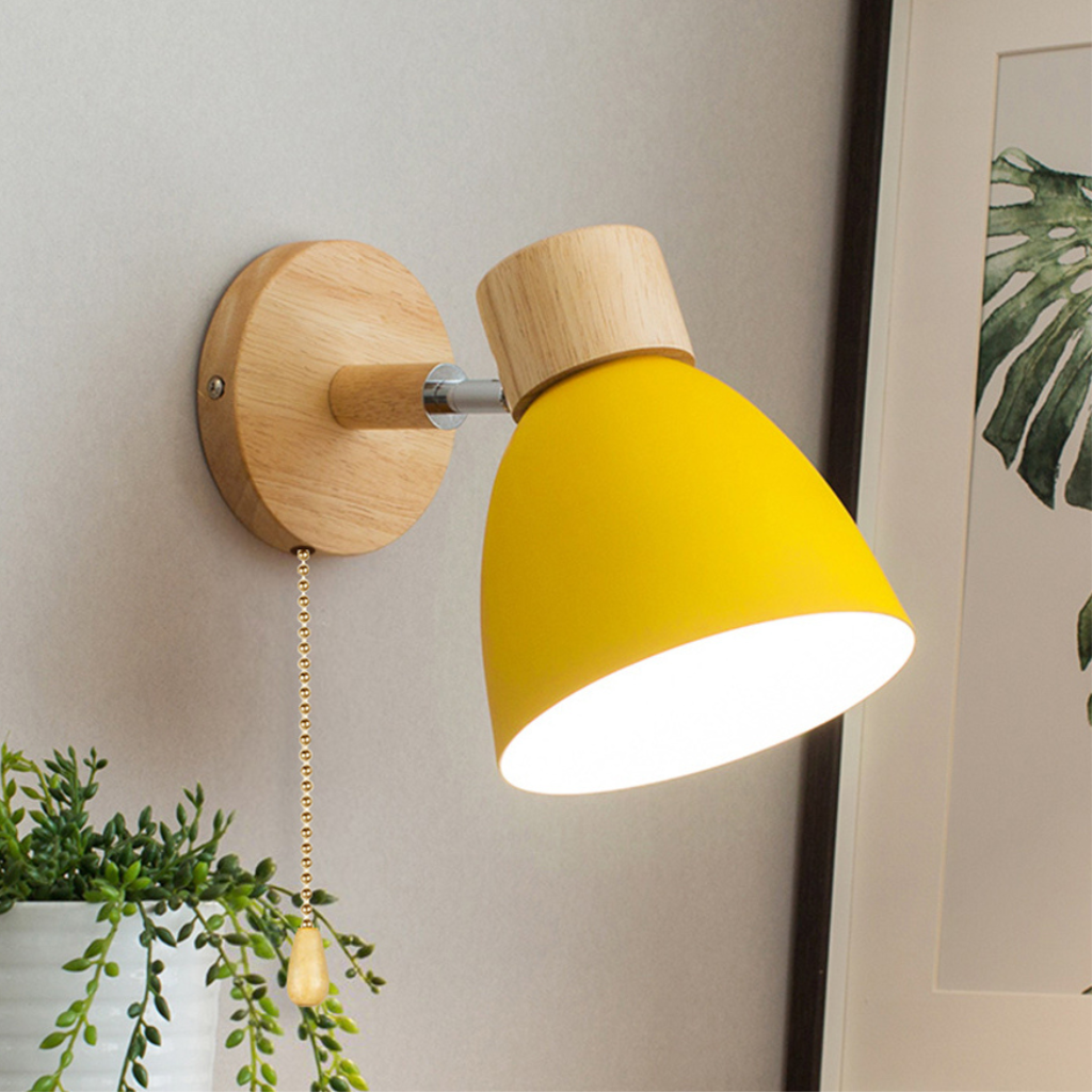 The Oakwyn Wooden Nordic Wall Light