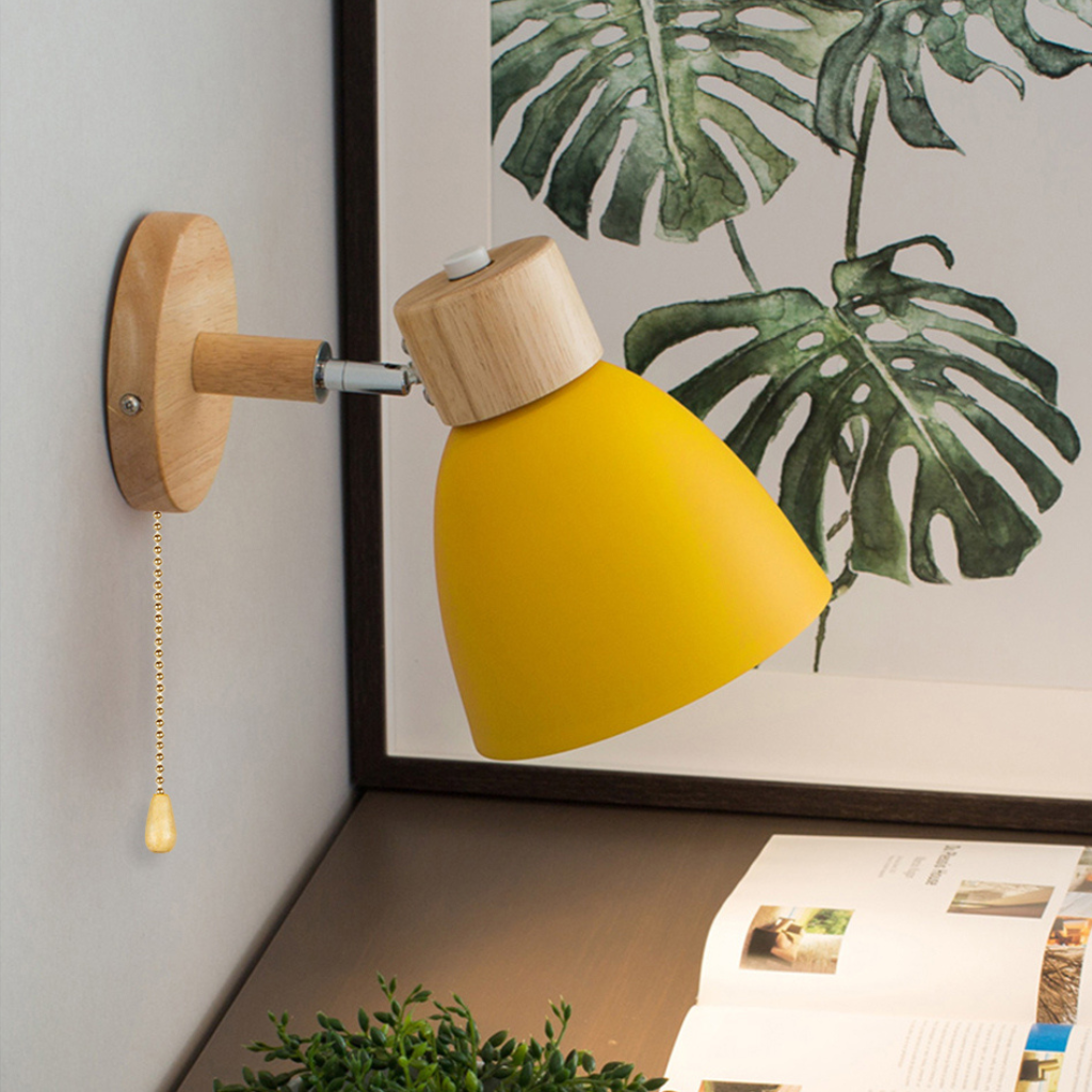 The Oakwyn Wooden Nordic Wall Light