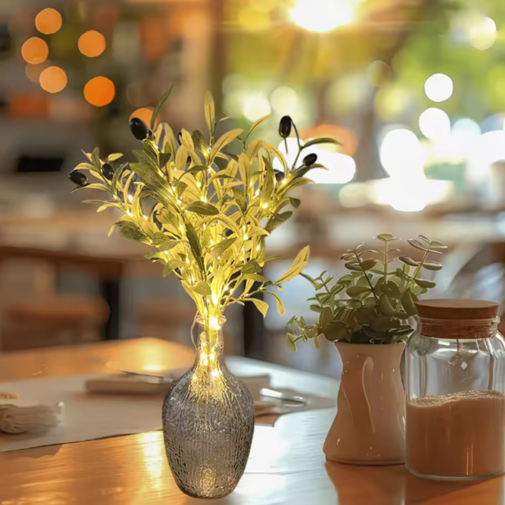 The Olivelle LED Leaf Battery Powered String Lights