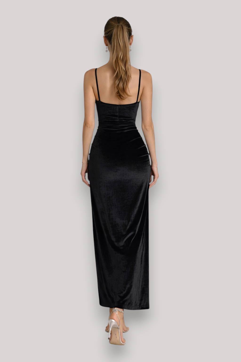 The Olivia Women's Pleated Evening Maxi Dress
