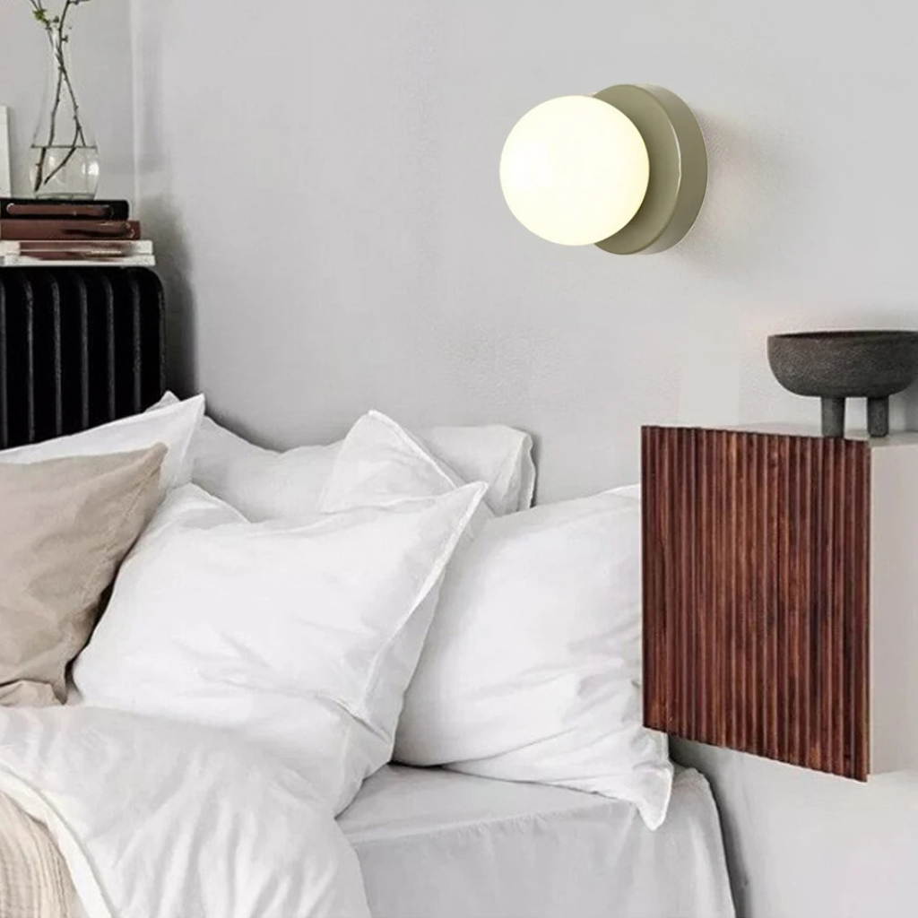 The Orbella Nordic Glass Minimalist Wall Lamp