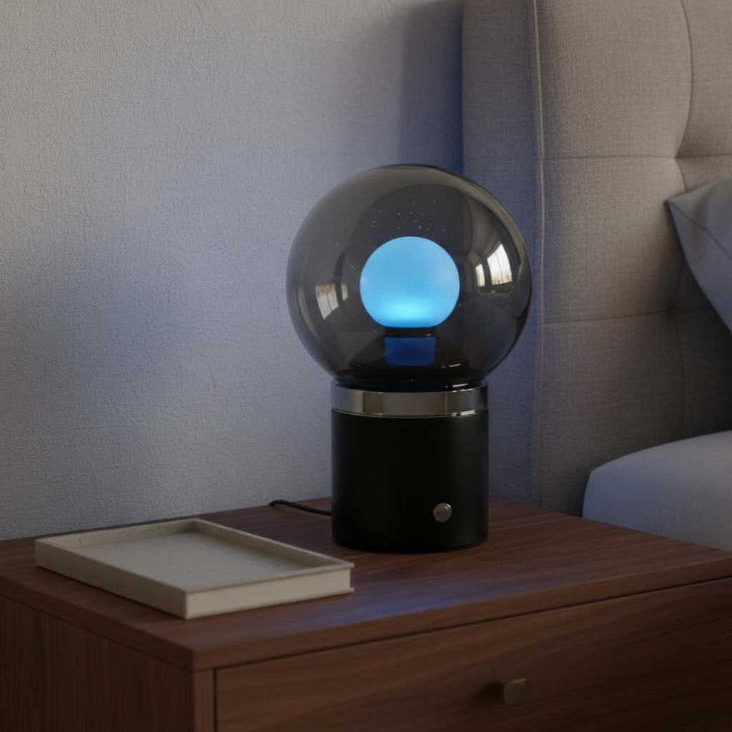 The Orlienne Minimalist Glass Globe Table Lamp