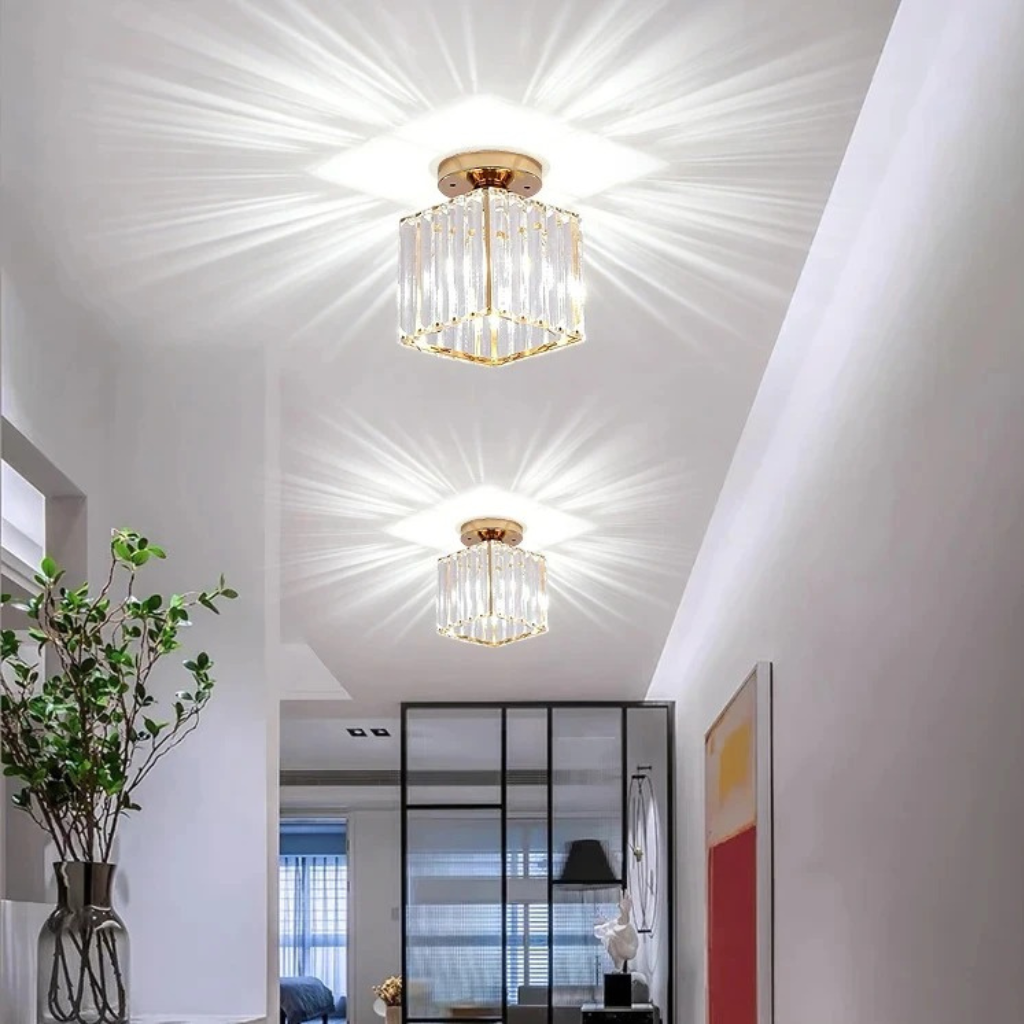 The Orlix LED Modern Ceiling Crystal Style Chandelier