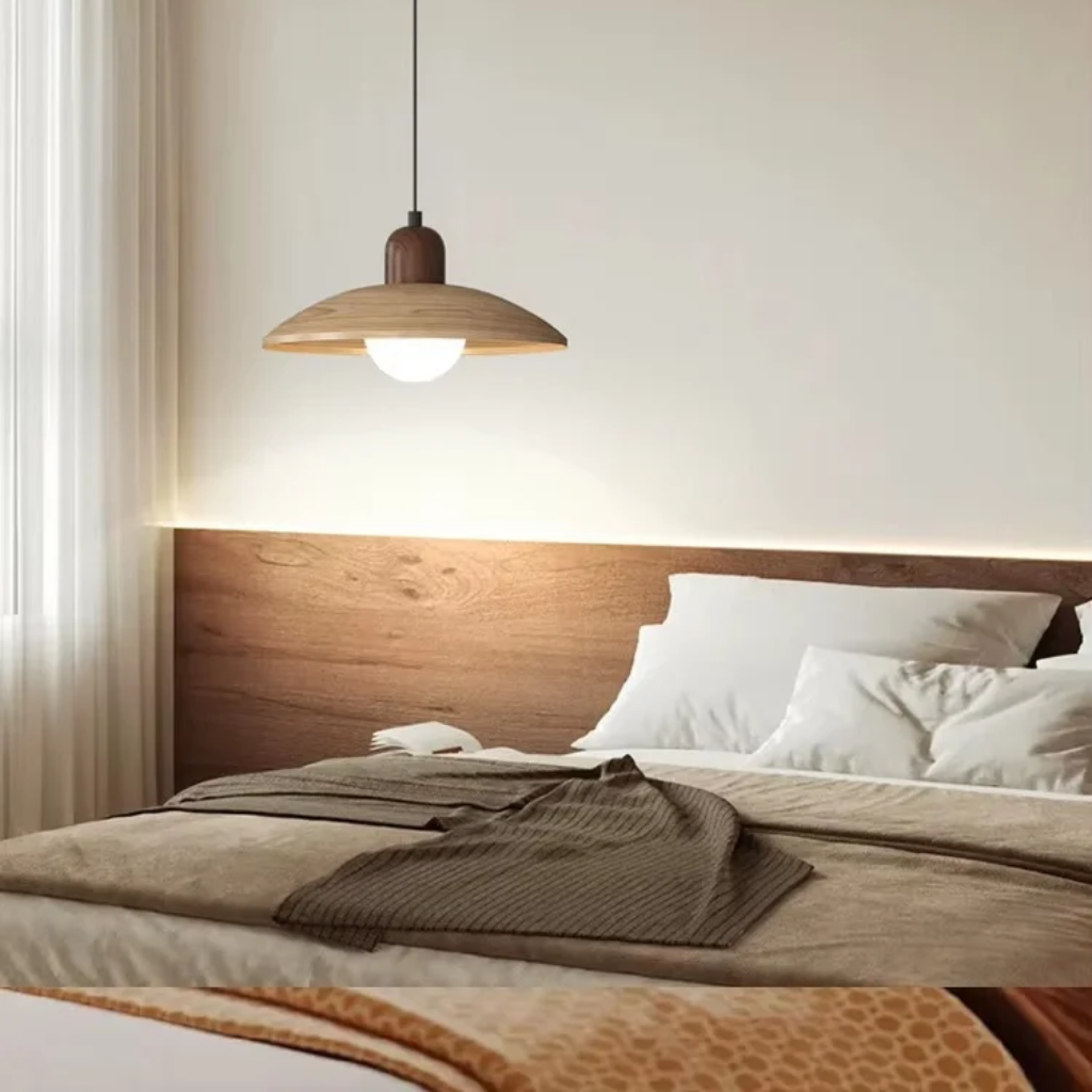 The Orlune Wood Grain Pendant Light