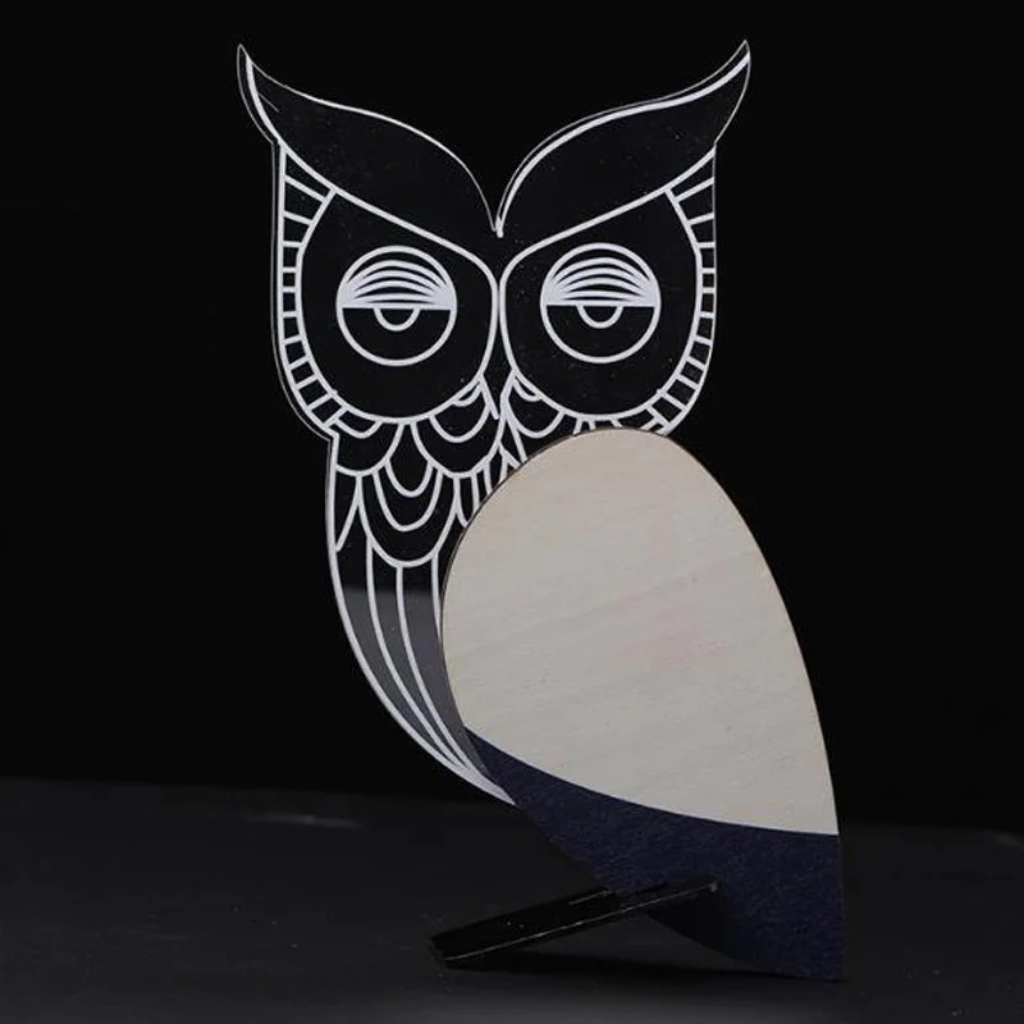 The Owlume LED Wooden Acrylic Peacock Lamp