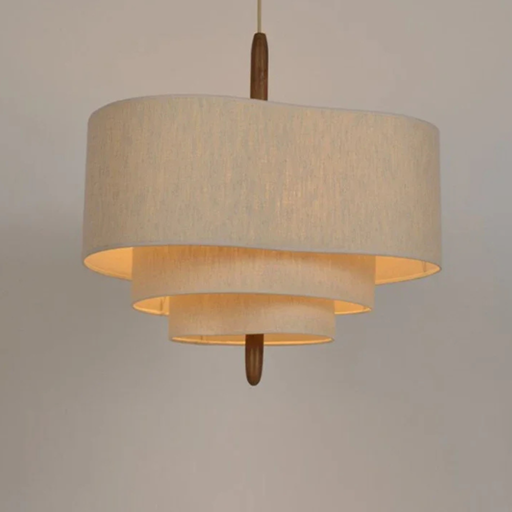 The Pebelle LED Fabric Pendant Light