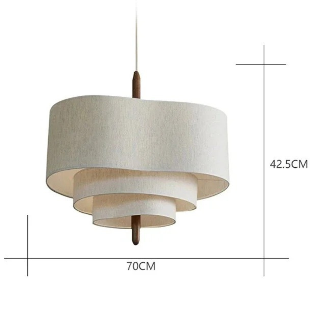 The Pebelle LED Fabric Pendant Light