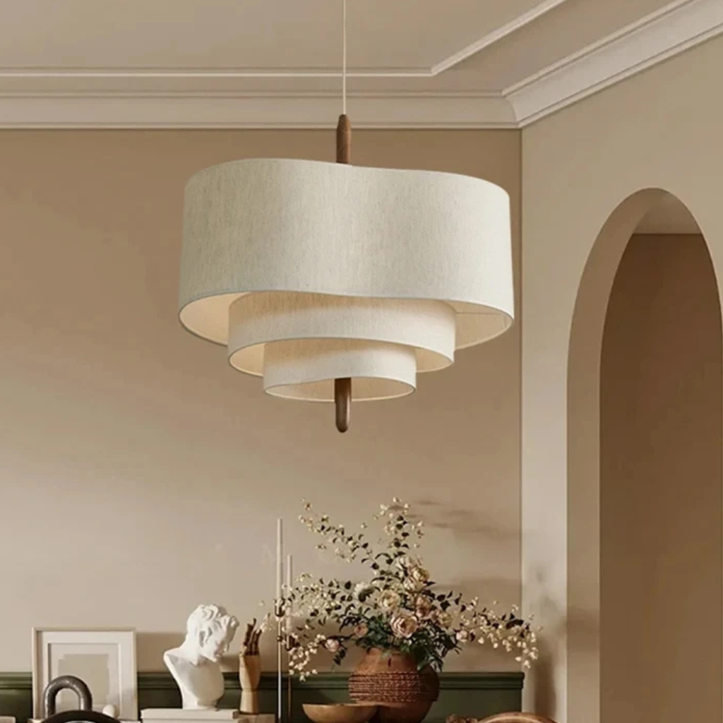 The Pebelle LED Fabric Pendant Light