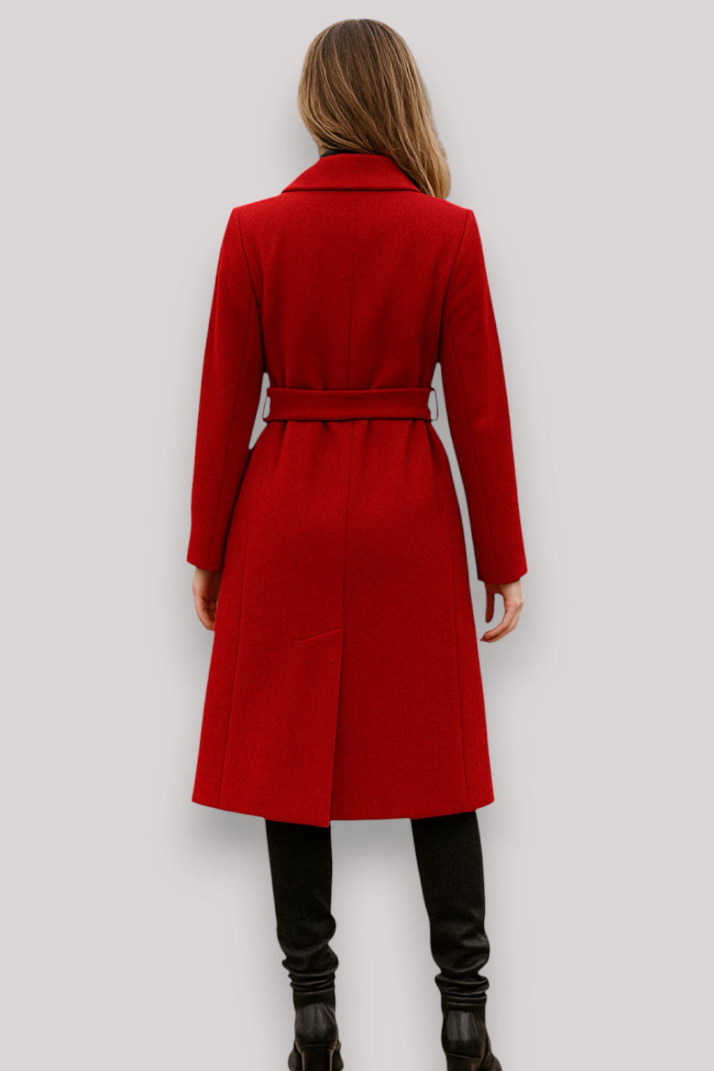 The Penrose Double Breasted Trench Coat Long Lapel Belted Winter Jacket