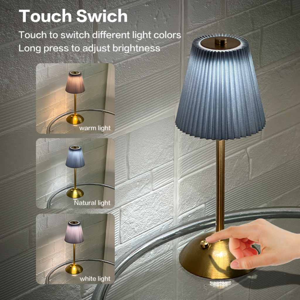 The Plissia Rechargeable Table Lamp