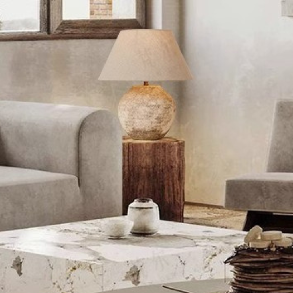 The Potavie Japanese Wabi Sabi Ceramic Lamp
