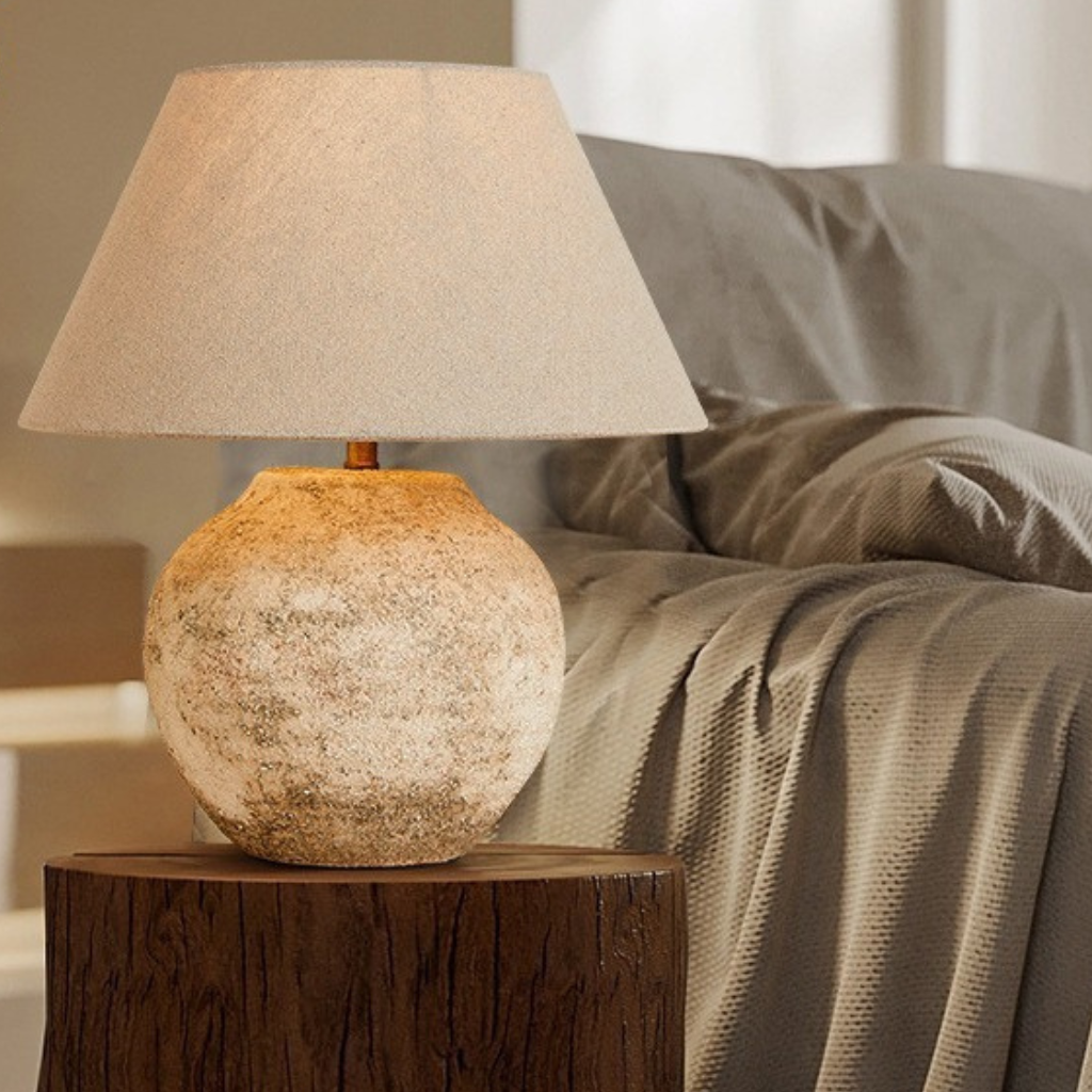 The Potavie Japanese Wabi Sabi Ceramic Lamp