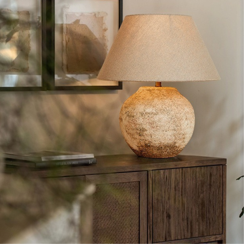 The Potavie Japanese Wabi Sabi Ceramic Lamp