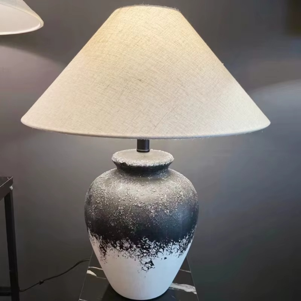 The Potri Wabi Sabi Ceramic Table Lamp