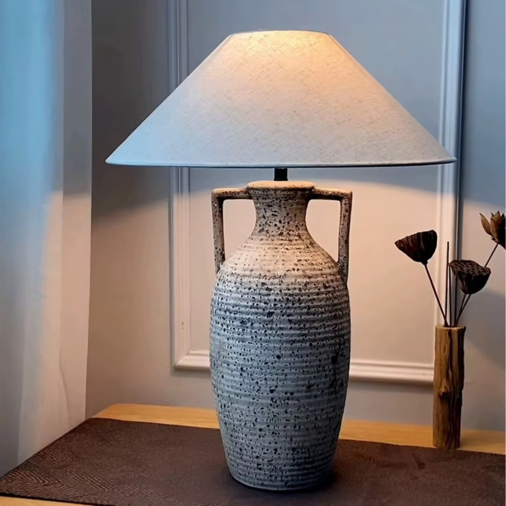 The Potri Wabi Sabi Ceramic Table Lamp