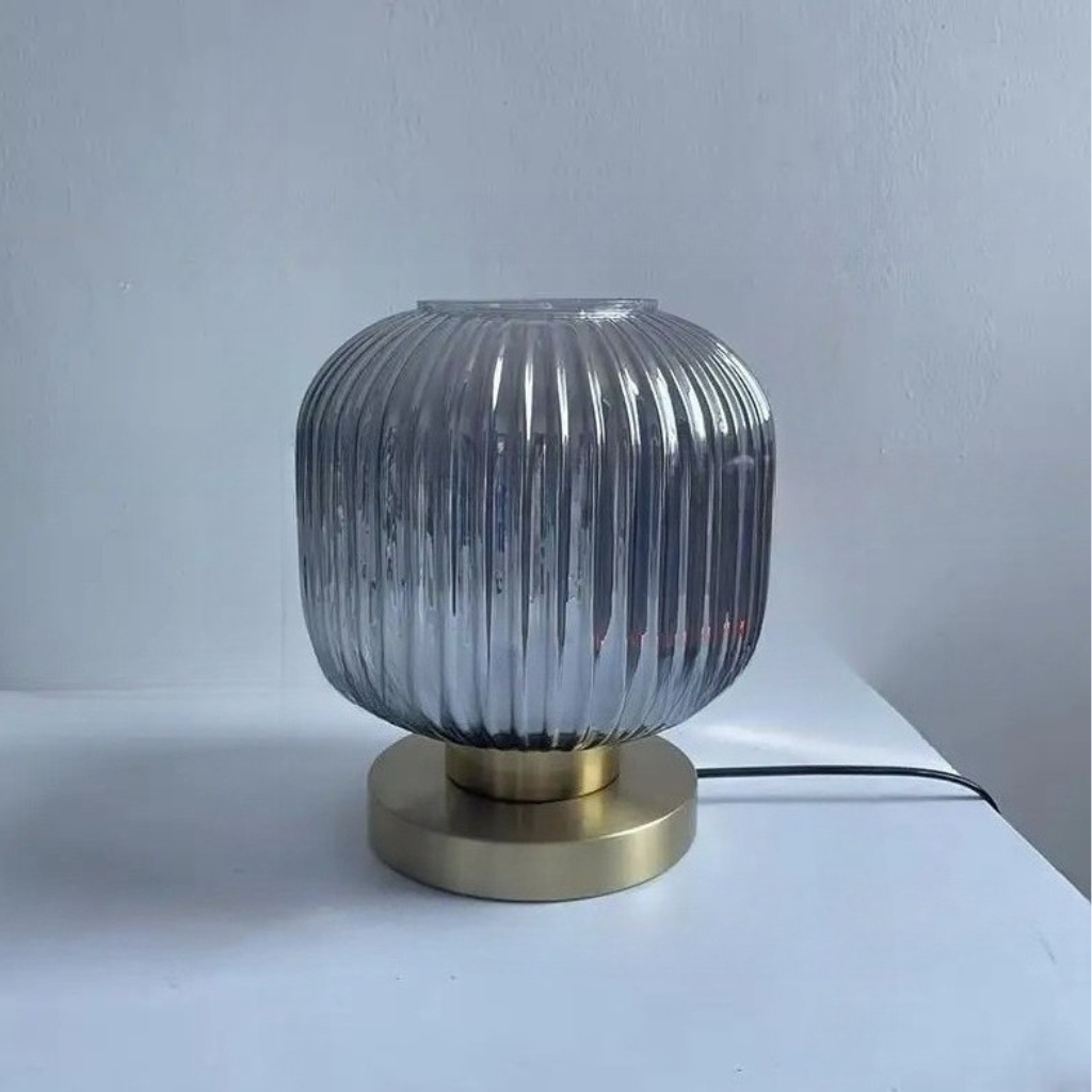 The Pumpelle Smokey Glass Table Lamp