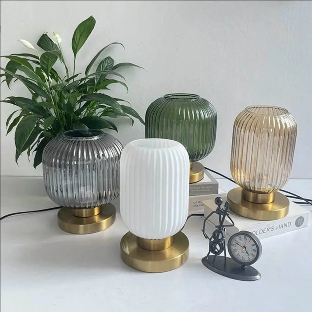 The Pumpelle Smokey Glass Table Lamp