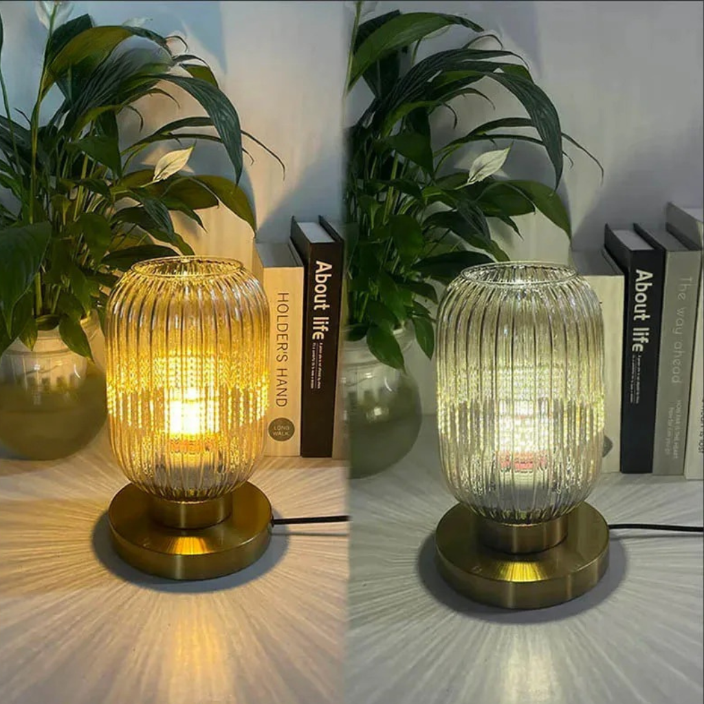 The Pumpelle Smokey Glass Table Lamp