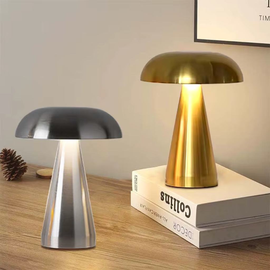 The Retrova Mushroom Table LED Touch Lamp