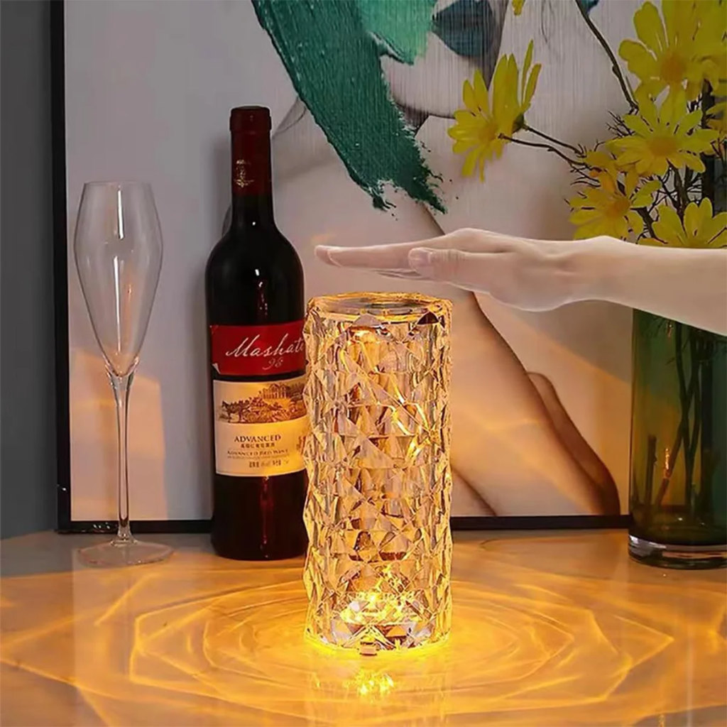 The Roselle Rechargeable RGB Crystal Touch Lamp