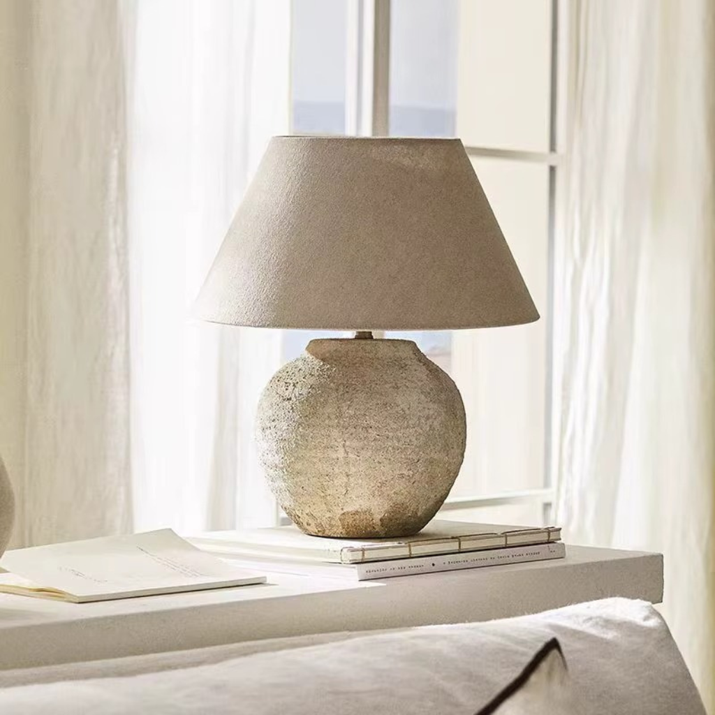 The Sabiora Ceramic Wabi Sabi Bedside Lamp