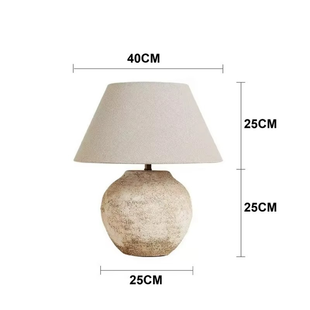 The Sabiora Ceramic Wabi Sabi Bedside Lamp