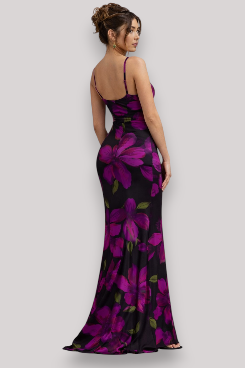 The Serena Women's Floral Bodycon Midi Dress Spaghetti Strap Sleeveless Summer Wear