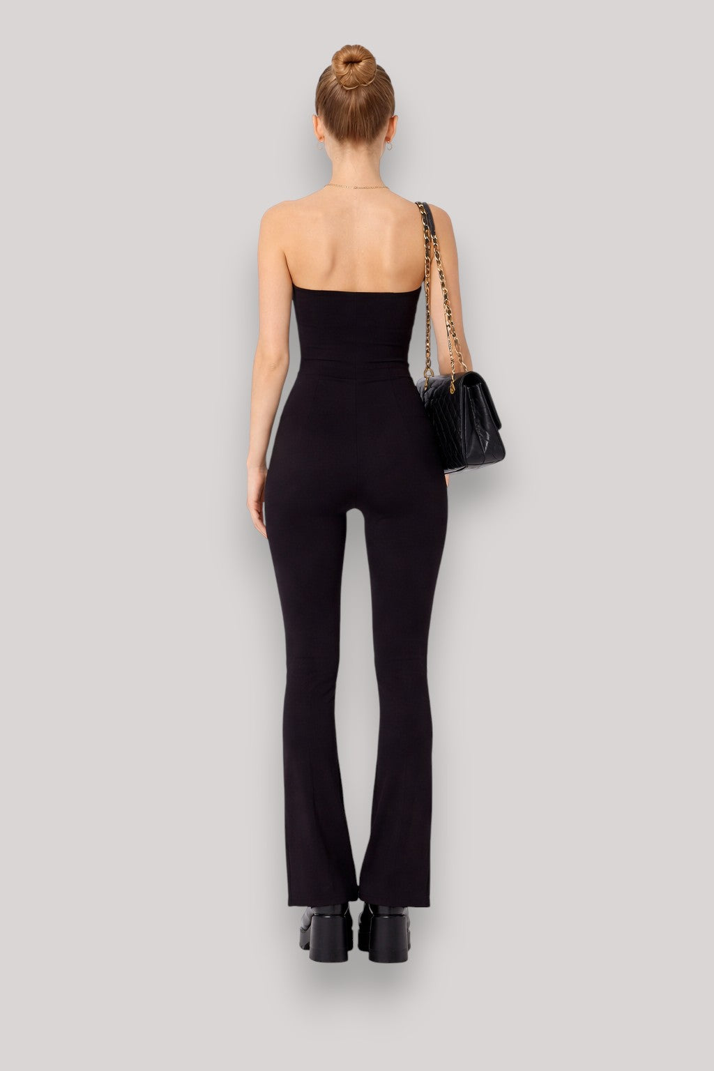 The Serilda Women's Sleeveless Jumpsuit Strapless Bodycon Minimal Set