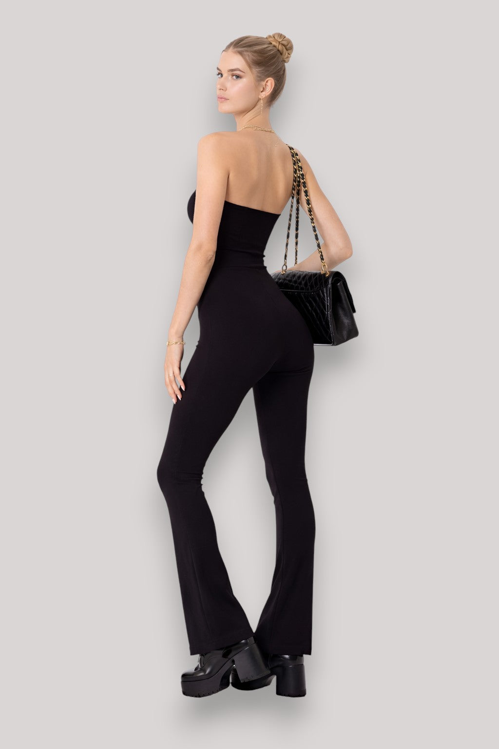 The Serilda Women's Sleeveless Jumpsuit Strapless Bodycon Minimal Set
