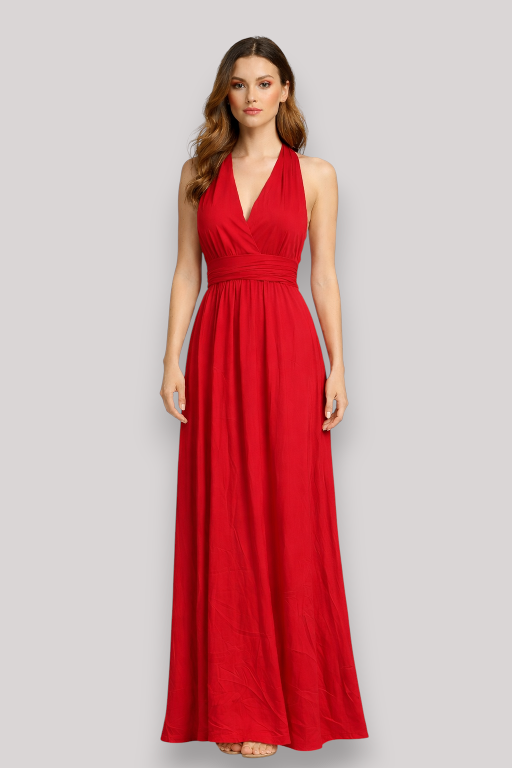 The Simone Women's Bandeau Wrap Midi Dress
