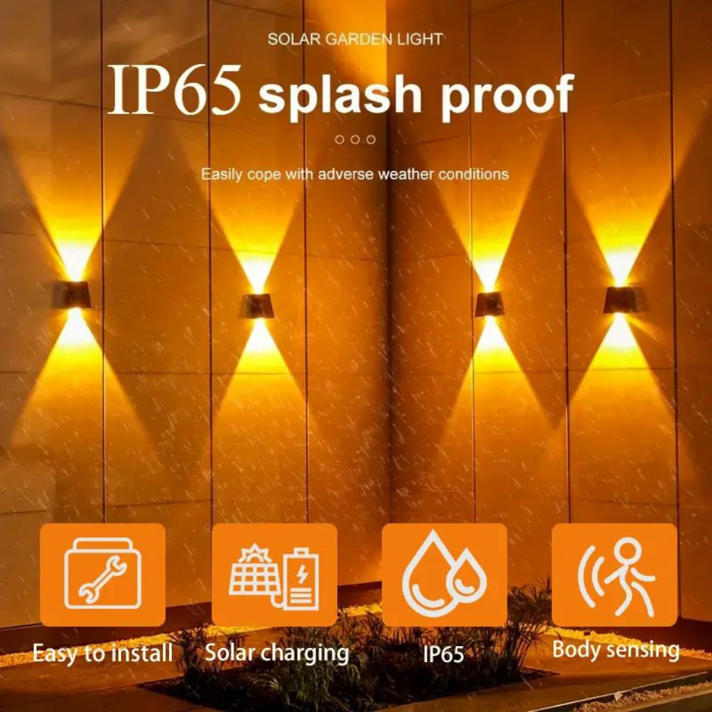 The Solaras Waterproof Solar Wall Light