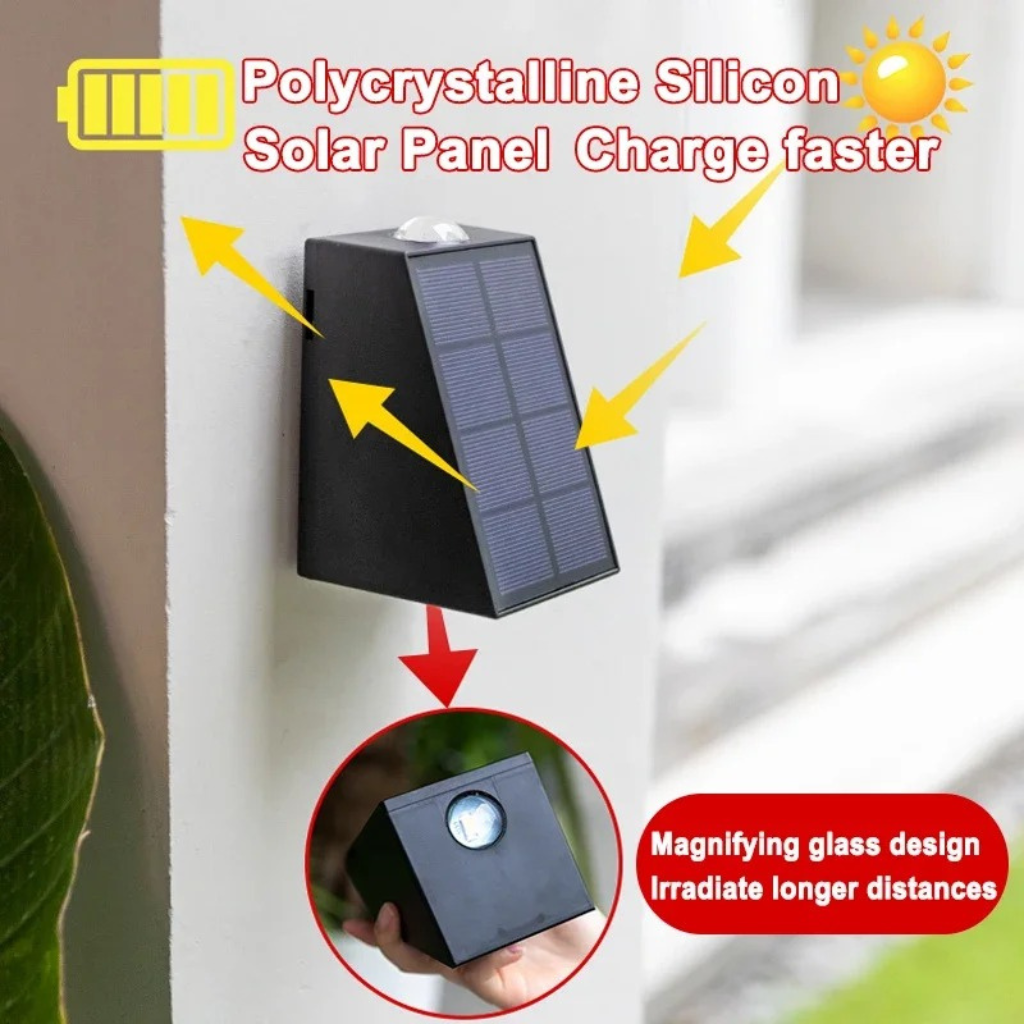 The Solara Waterproof Solar Wall Light