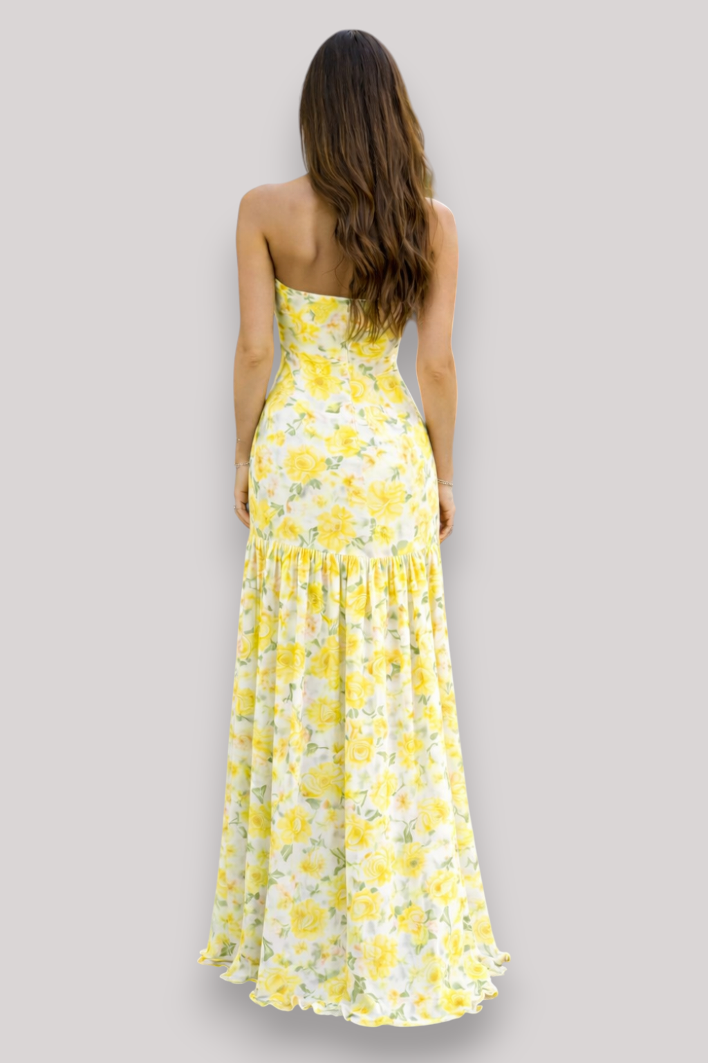 The Solenne Off Shoulder Boho Floral Maxi Dress Open Back Summer Wedding Party Style
