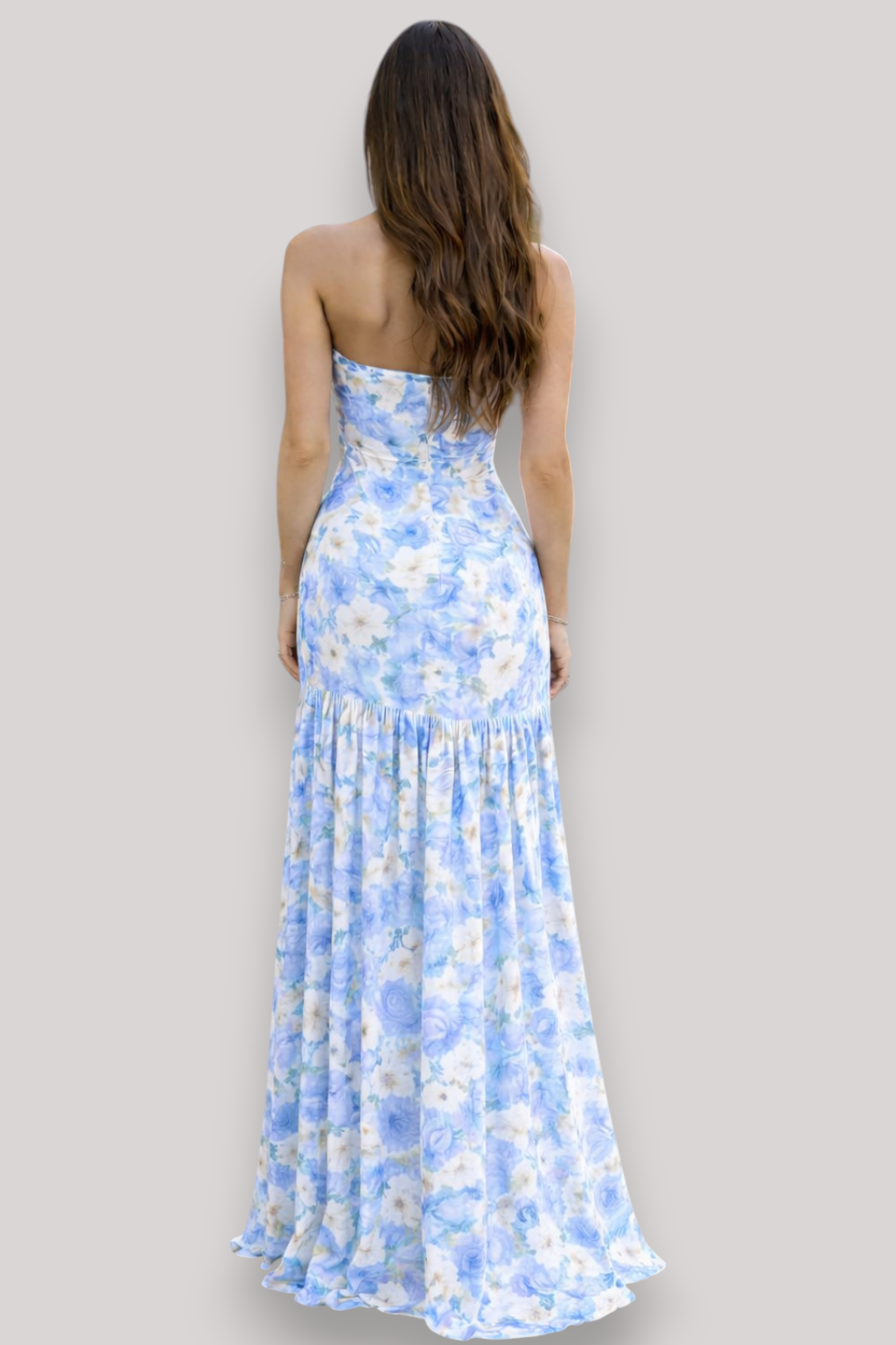 The Solenne Off Shoulder Boho Floral Maxi Dress Open Back Summer Wedding Party Style